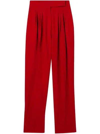 Burberry High-rise Tailored Trousers In Red