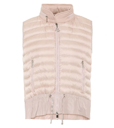 Moncler Quilted Down Gilet In Pink