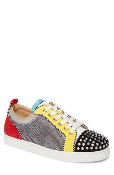 Christian Louboutin Louis Junior Spikes Sneaker In Version Multi