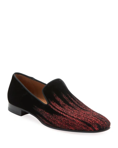 Christian Louboutin Men's Dandelion Degrade Velvet Loafers