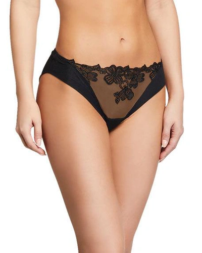 La Perla Anastasia Medium Lace-front Bikini Briefs In Black