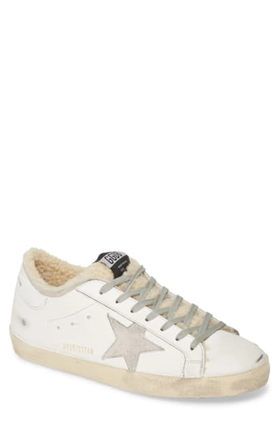 Golden Goose Unisex Superstar Leather & Shearling Low-top Sneakers In White Shearling Sock