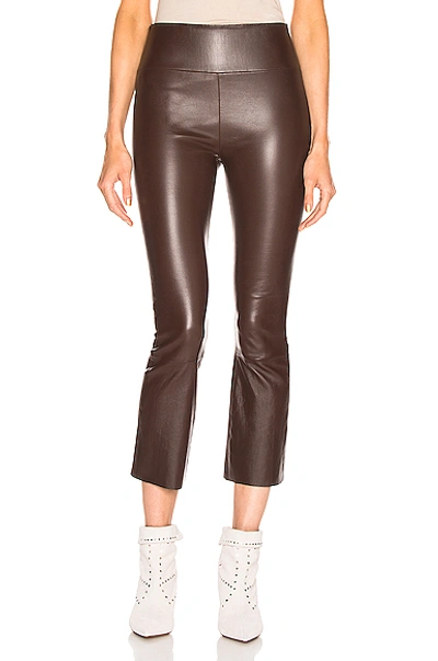 Sprwmn Cropped Leggings In Chocolate