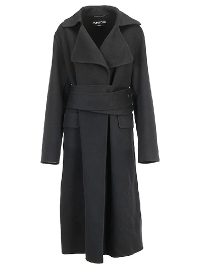 Tom Ford Long Coat In Black