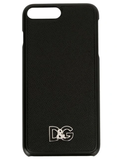 Dolce & Gabbana Logo Plaque Iphone Case In Schwarz