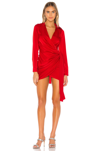 Superdown Sophie Draped Mini Dress In Red