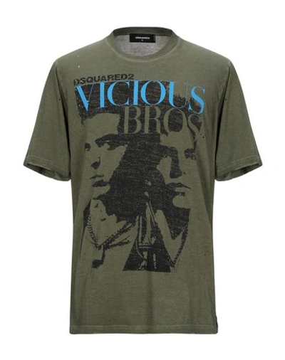 Dsquared2 T-shirts In Military Green
