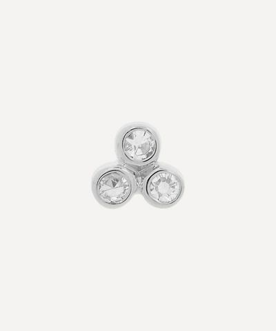 Maria Black White Gold Triad Diamond Labret Earring