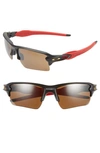 Oakley Men's Nfl Flak 2.0 Shield Sunglasses, 59mm In Prizm Tungsten