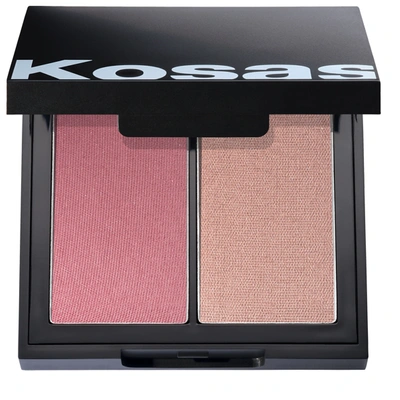 Kosas Color & Light: Pressed Powder Blush & Highlighter Duo Longitude Zero High Intensity 0.32 oz/ 9 G