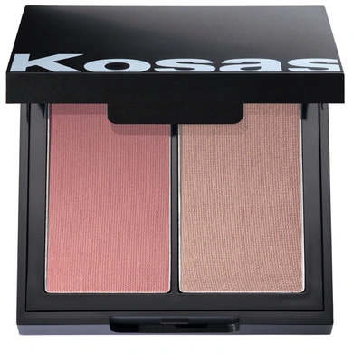 Kosas Color & Light: Pressed Powder Blush & Highlighter Duo Longitude Zero 0.32 oz/ 9 G