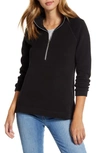 Tommy Bahama New Aruba Half Zip Pullover In Black