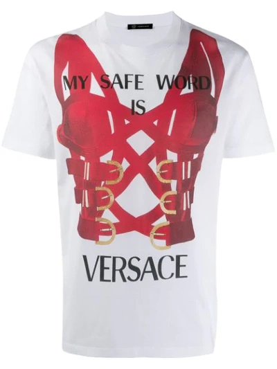 Versace Safe Word T-shirt In White