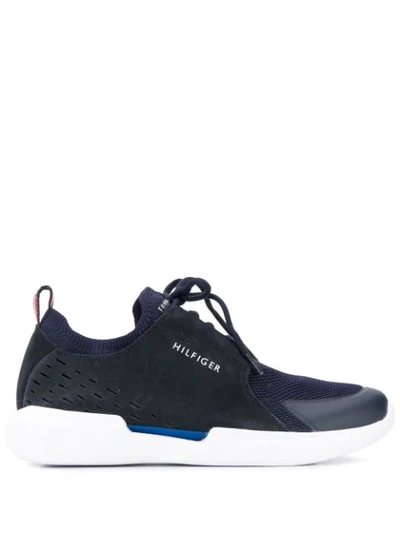 Tommy Hilfiger Suede Panel Trainers In Blue