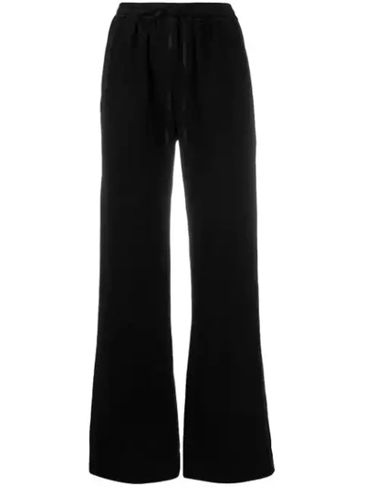 Andrea Ya'aqov Drawstring Flared Trousers In Black