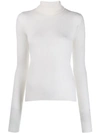 Andrea Ya'aqov Plain Turtleneck Jumper In White