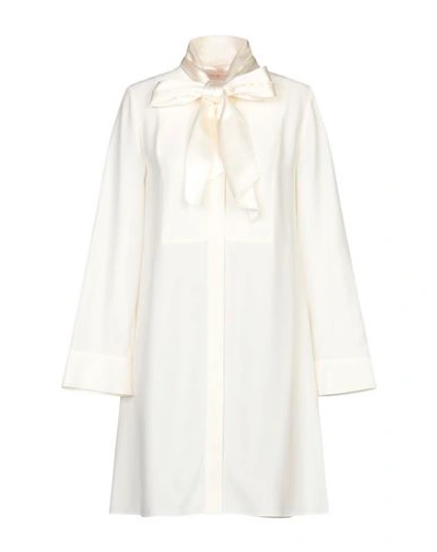 Tory Burch Short Dresses In Ivory