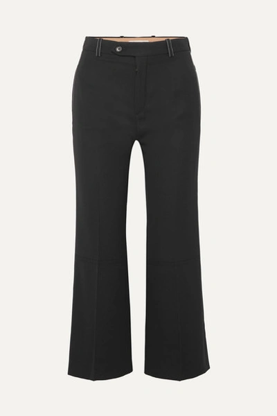 Chloé Cropped Twill Flared Pants In Black