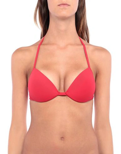 Moschino Bikini Tops In Red