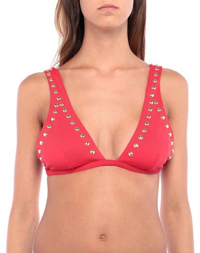Moschino Bikini Tops In Red