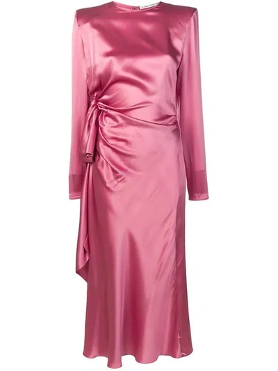 Alessandra Rich Wrap Dress In Pink