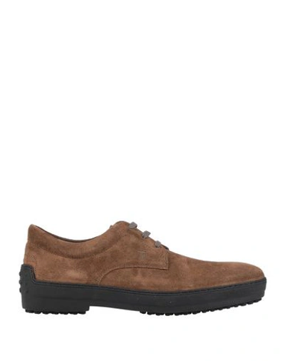 Tod's Lace-up Shoes In Beige