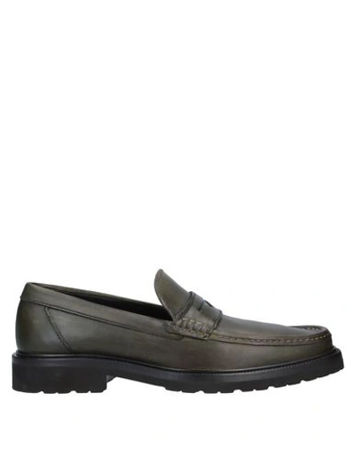 A.testoni Loafers In Green