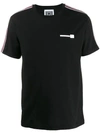 Les Hommes Urban Stripe Panelled T-shirt In Black