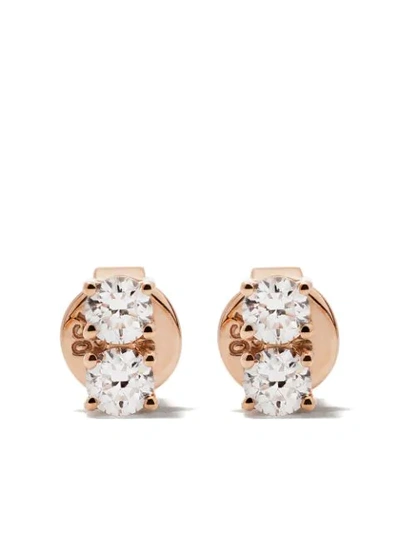 Anita Ko 18kt Rose Gold 2 Dot Diamond Studs