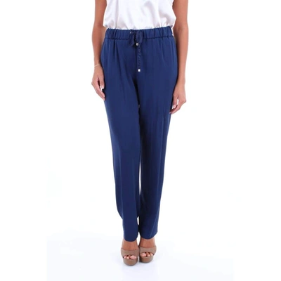 Via Masini 80 Women's Blue Viscose Pants