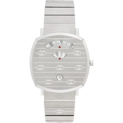 Gucci Ya157501 Grip Stainless Steel Watch In Silver