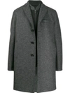 Harris Wharf London Layered Coat In Grey