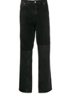 Martine Rose Two-tone Straight Leg Jeans Black