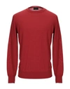 Emporio Armani Sweaters In Brick Red