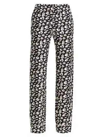 Brandon Maxwell Cheetah-print Shantung Pajama Pants In Beige Black