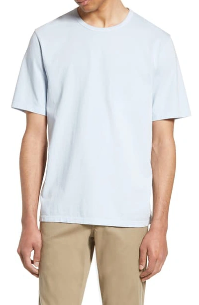 Vince Men's Garment-dyed Crewneck T-shirt In Shirting Blue
