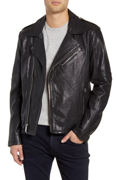 Karl Lagerfeld Bonded Leather Regular Fit Jacket In Black | ModeSens