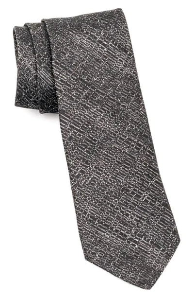 John Varvatos Graphic Stripe Classic Tie In Black