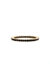 Sethi Couture Prong Set Diamond Eternity Band In Yellow Gold/ Black Diamond