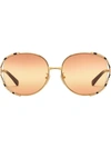 Gucci Round Metal Sunglasses In Gold