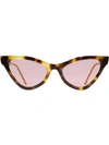 Gucci Cat Eye Acetate Sunglasses In Brown