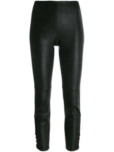 Theory Cropped Skinny Trousers In Black