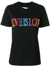 Alberta Ferretti Love Is Love Print T-shirt In Black