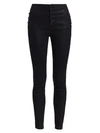 J Brand Natasha Sky High Ultra Skinny Jeans - Fearful In Black