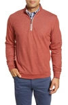 Johnnie-o Sully Quarter Zip Pullover In Spice