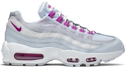 Pre-owned Nike Air Max 95 Football Grey Hyper Violet (women's) In Football Grey/summit White-white-hyper Violet