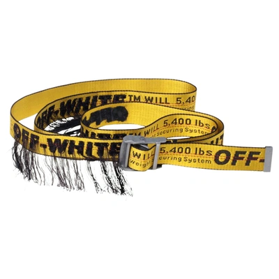 Pre-owned Off-white Artisan Industrial Belt Yellow/black
