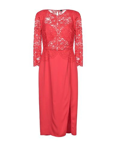 Elisabetta Franchi Midi Dresses In Red