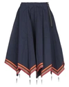 Jw Anderson Midi Skirts In Dark Blue