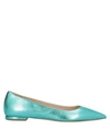 Deimille Ballet Flats In Turquoise